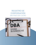 Registro de Corporación- Sin fines de lucro