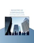Registro de Corporación- Sin fines de lucro