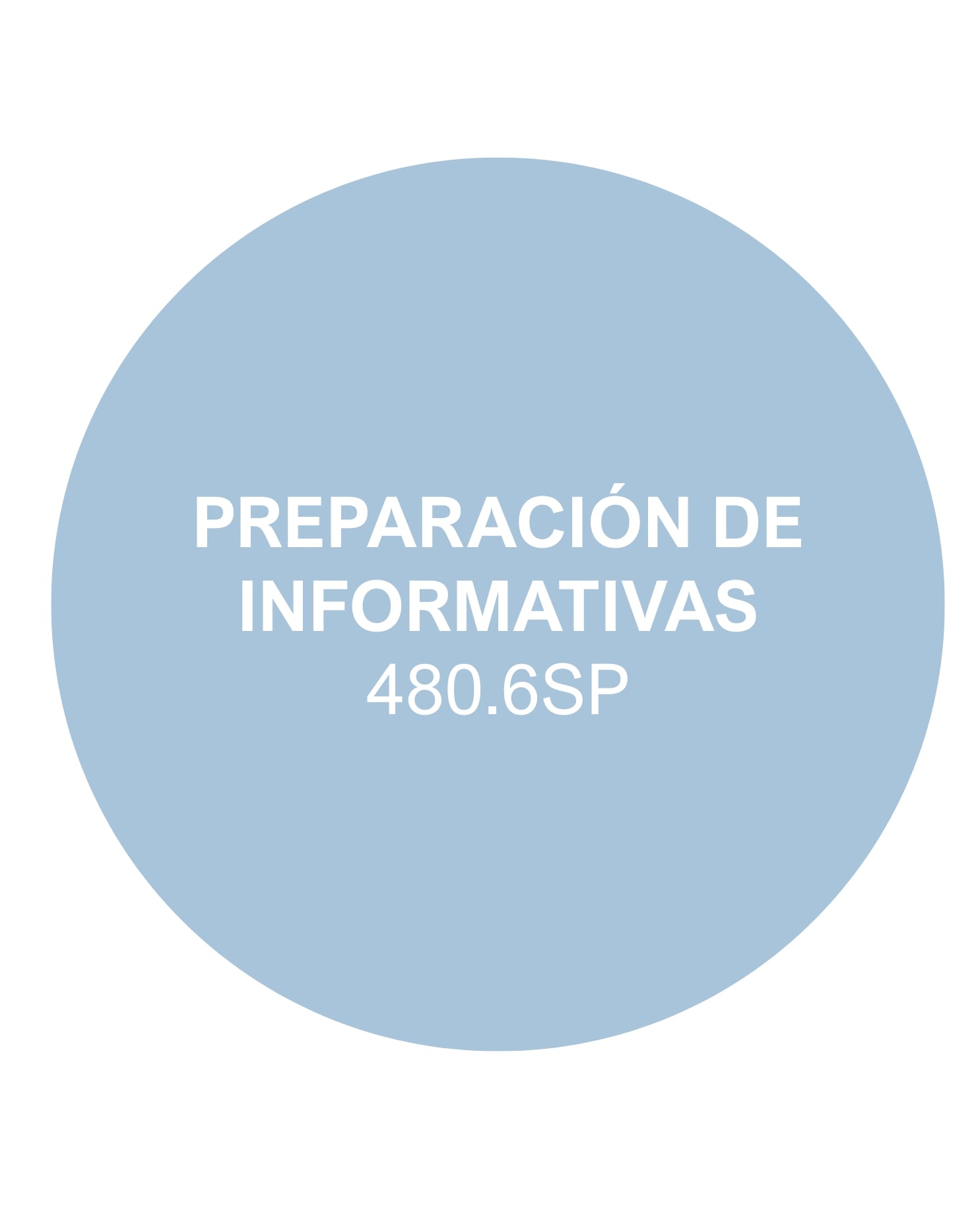 Preparación de informativas 480.6SP